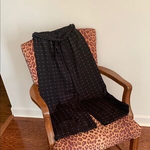 Black Checked/Windowpane Pants